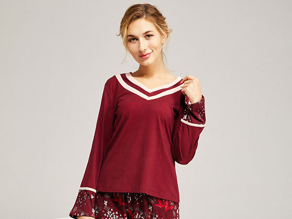 波尔多之夜系列秋冬家居服套装CJ9201C展示