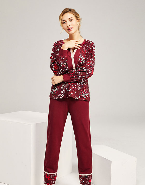 波尔多之夜系列秋冬家居服套装CJ9201B产品介绍