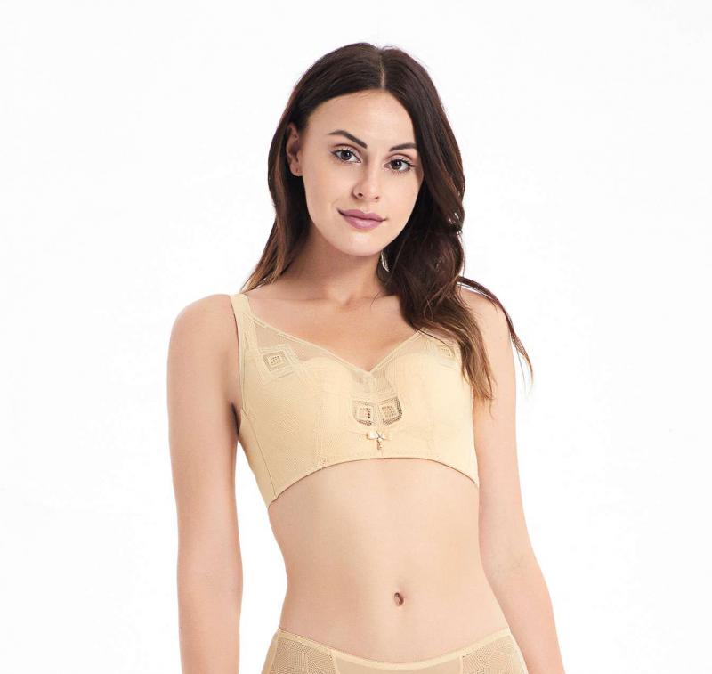 轻盈系列无钢圈性感轻薄蕾丝文胸套装  CB2021005B+CB2021005K