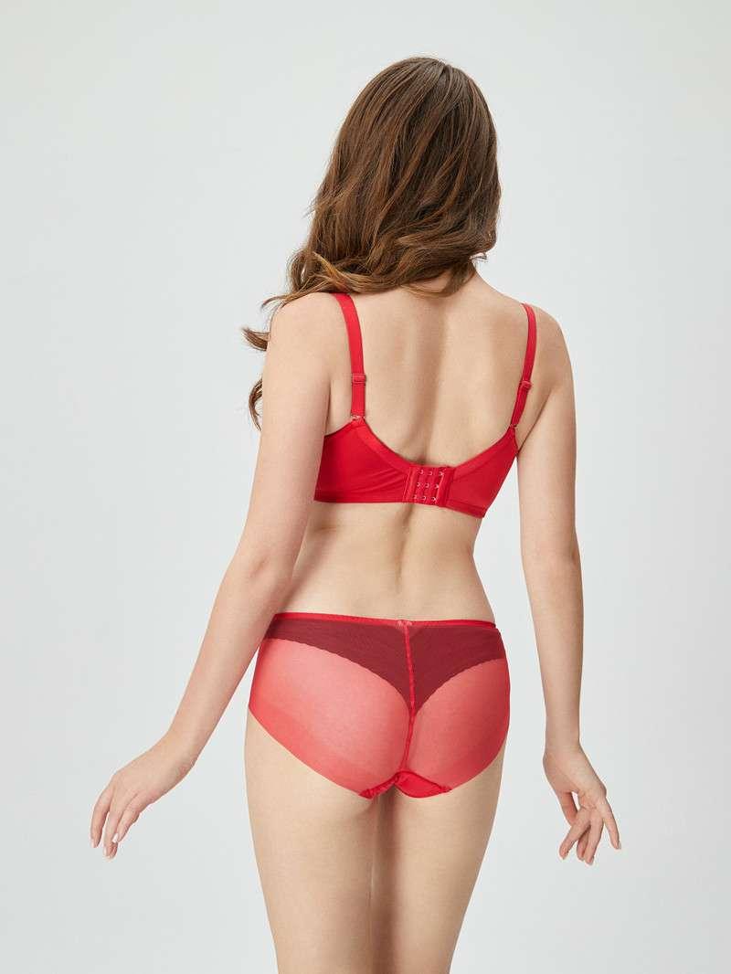 新腰果花3/4杯无耳仔薄款文胸套装CB9203B2+CB9203K