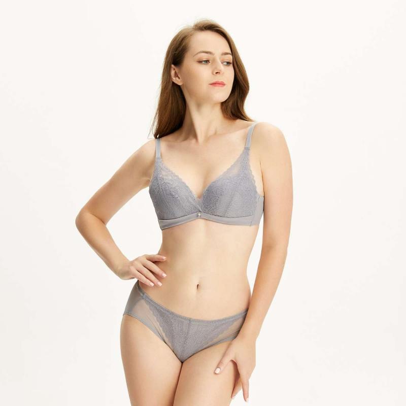 孔雀印象系列3/4无钢圈性感蕾丝文胸CB818A+CB818K