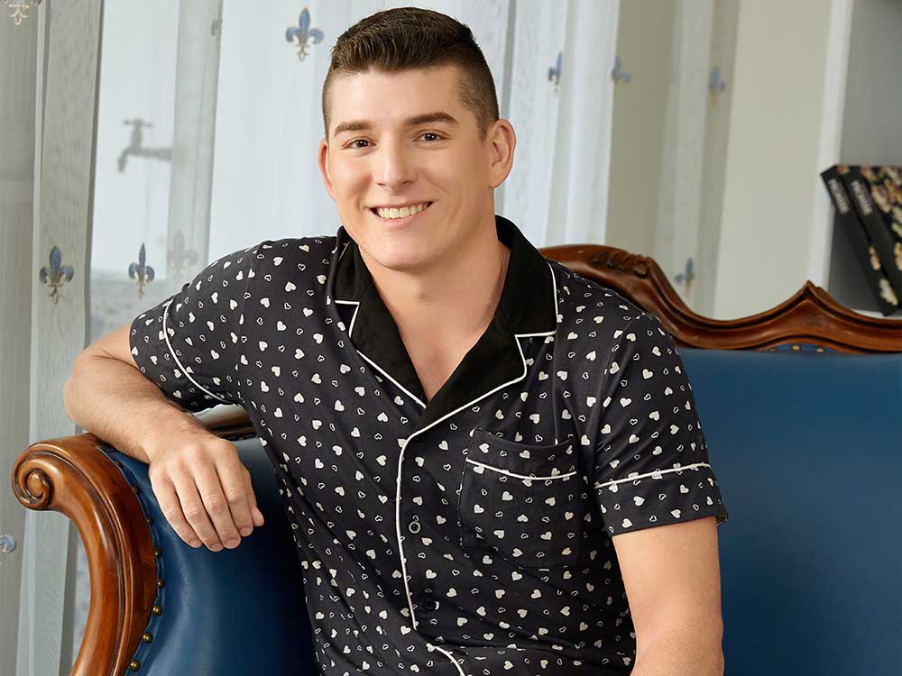 印花男士家居服套装