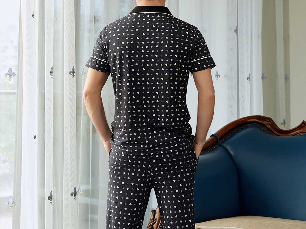 印花男士家居服套装
