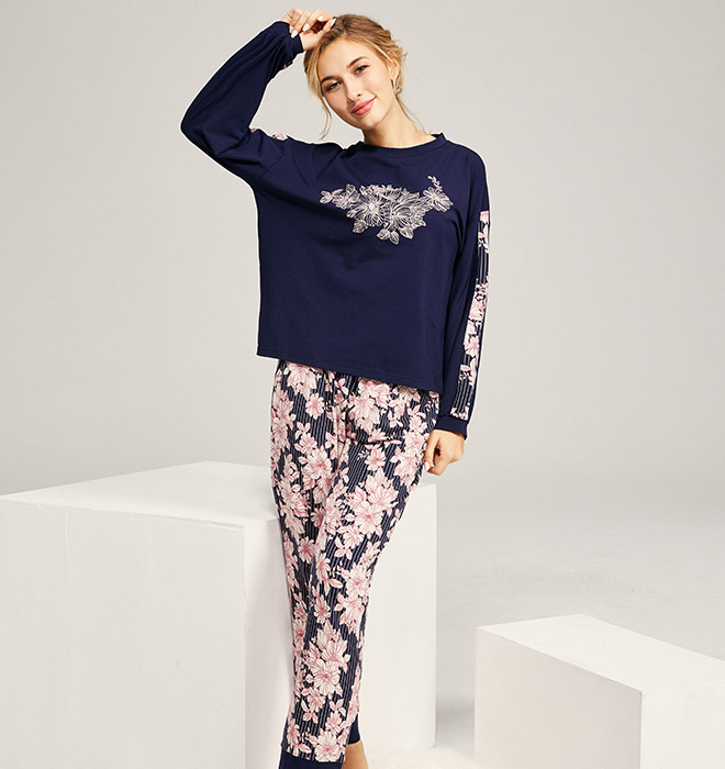 新品秘密花园系列秋冬居家服CJ9202A展示