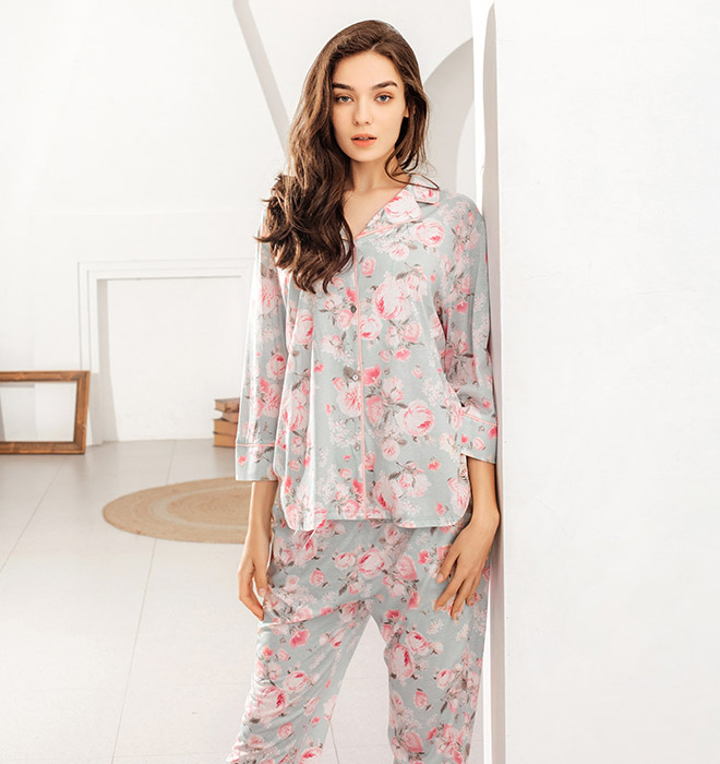 夏日花香系列家居服套装CJ9113C展示