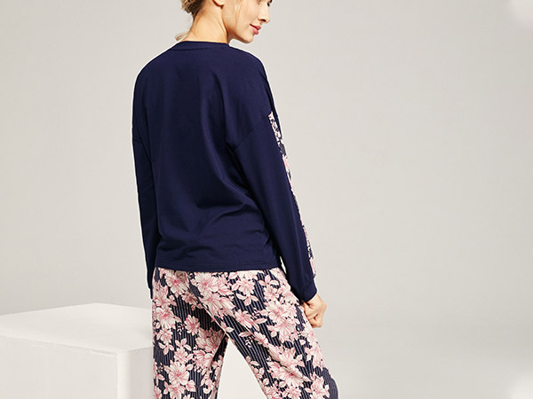 女士秋冬印花长袖家居服